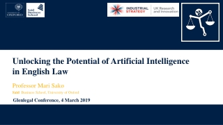 Unlocking the Potential of Artificial Intelligence in English Law