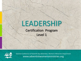 LEADERSHIP Certification Program Level 1