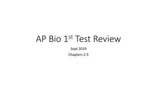 AP Bio 1 st Test Review