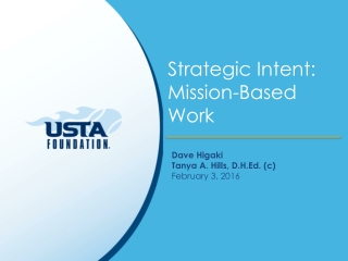 Strategic Intent: Mission-Based Work