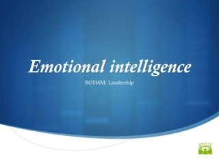 Emotional intelligence