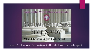 Step 3: “The Christian &amp; the Holy Spirit”