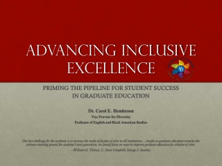 ADVANCING INCLUSIVE EXCELLENCE