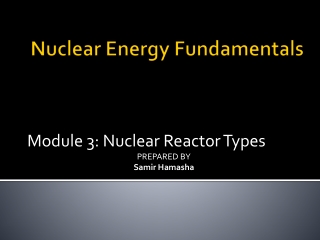 Nuclear Energy Fundamentals