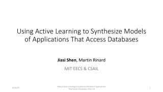 Using Active Learning to Synthesize Models of Applications That Access Databases