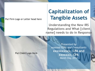 Capitalization of Tangible Assets