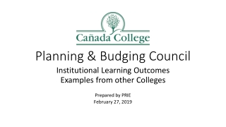 Planning &amp; Budging Council