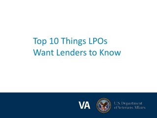 Top 10 Things LPOs Want Lenders to Know