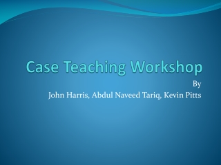 Case Teaching Workshop