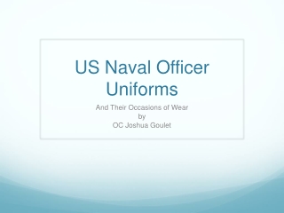 US Naval Officer Uniforms