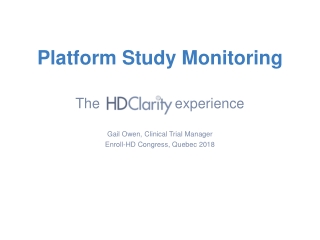 Platform Study Monitoring