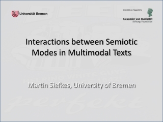 Interactions between Semiotic Modes in Multimodal Texts