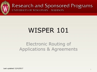 WISPER 101