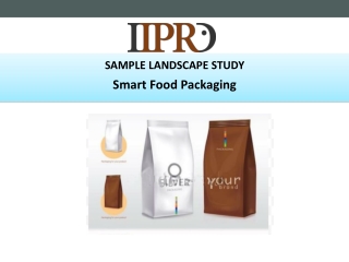 SAMPLE LANDSCAPE STUDY Smart Food Packaging