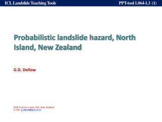 Probabilistic landslide hazard, North Island, New Zealand