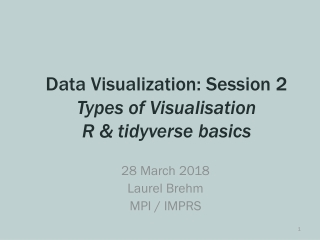 Data Visualization: Session 2 Types of Visualisation R &amp; tidyverse basics