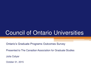 Council of Ontario Universities