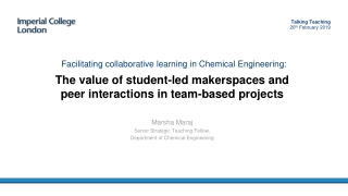 Facilitating collaborative learning in Chemical Engineering: