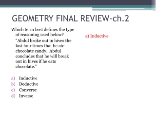 GEOMETRY FINAL REVIEW-ch.2