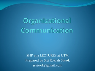 Organizational Communication