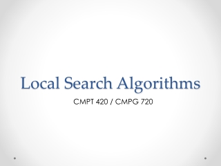 Local Search Algorithms