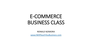 E-COMMERCE BUSINESS CLASS