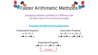 Faster Arithmetic Methods
