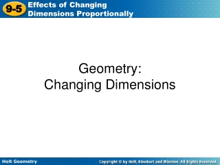 Geometry: Changing Dimensions