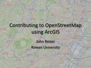 Contributing to OpenStreetMap using ArcGIS