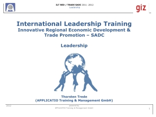 International Leadership Training Innovative Regional Economic Development &amp;