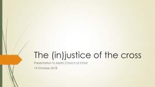 The (in)justice of the cross