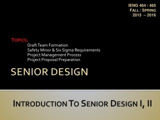 SENIOR DESIGN