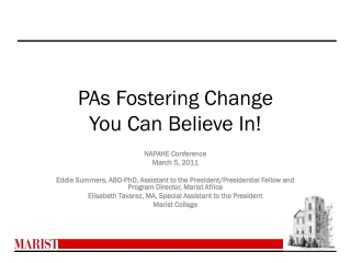 PAs Fostering Change You Can Believe In!