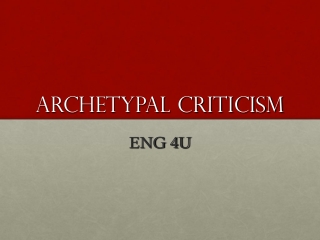 Archetypal Criticism