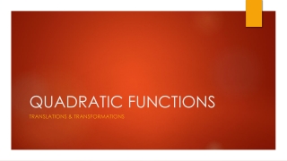 QUADRATIC FUNCTIONS