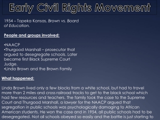 Early Civil Rights Movement