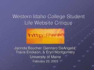 Western Idaho College Student Life Website Critique