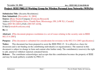 Project: IEEE P802.15 Working Group for Wireless Personal Area Networks (WPANs)