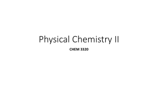 Physical Chemistry II