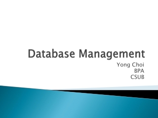 Database Management