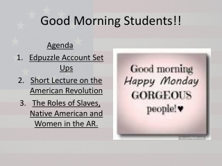 Good Morning Students!!