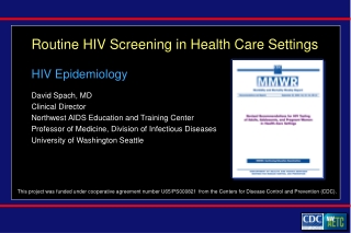 Routine HIV Screening in Health Care Settings