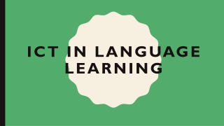 ICT in language learning