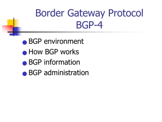 Border Gateway Protocol BGP-4