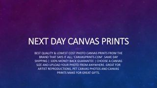 Next Day Canvas Prints