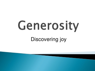 Generosity