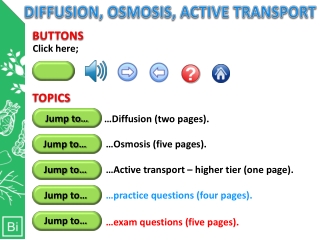 DIFFUSION, OSMOSIS, ACTIVE TRANSPORT