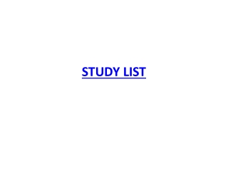 STUDY LIST