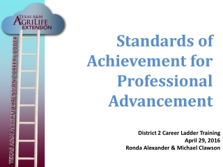 Standards of Achievement for Professional Advancement