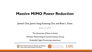 Massive MIMO Power Reduction